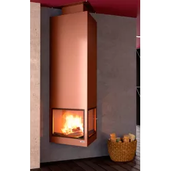 Chimenea Metalica de Leña de Pared Triangular CH96P