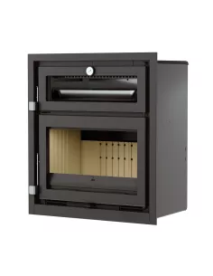 Insertable de Leña con horno Inox. y Bandeja de 50cm....
