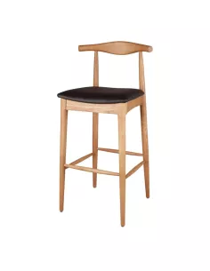 Taburete Alto de Madera Tapizado HANSEN