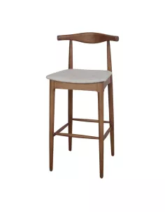 Taburete Alto de Madera Tapizado NOGANSEN